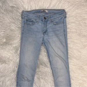 Hollister Light-Wash Low-Rise Super Skinny Jeans
